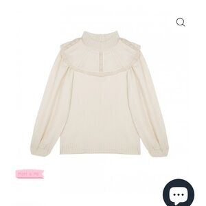 Elegant Cream Sweater with Lace Detail by The New Society. Mommy and me